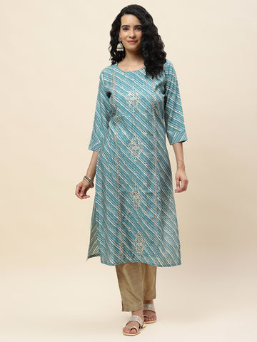 Embroidered Muslin Kurta