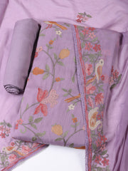 Embroidered Cotton Blend Unstitched Suit With Dupatta