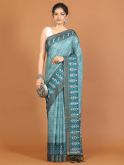 Digital Printed Tussar Woven Saree