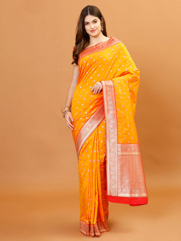 Zari Border Banarasi Woven Saree