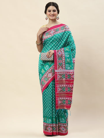 Leheriya Pattern Woven Handloom Saree