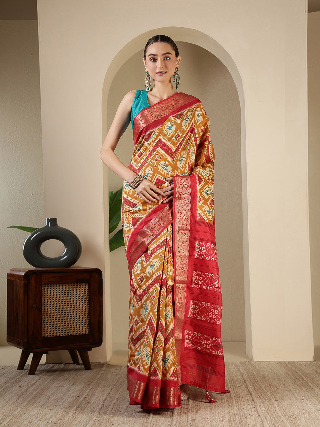 Digital Printed Art Silk Saree