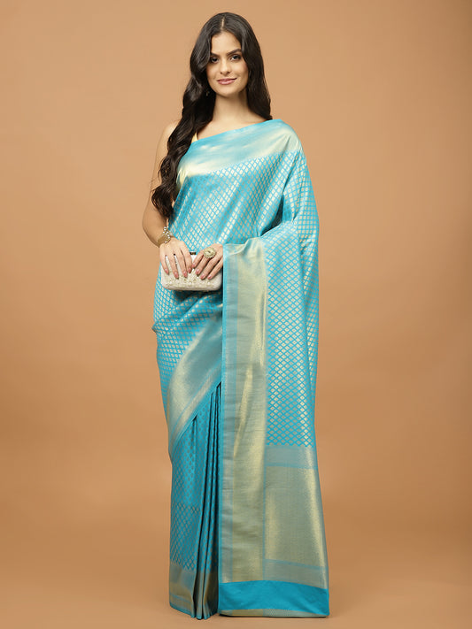 Zari Booti Woven Handloom Saree