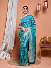 Woven Design Satin Saree
