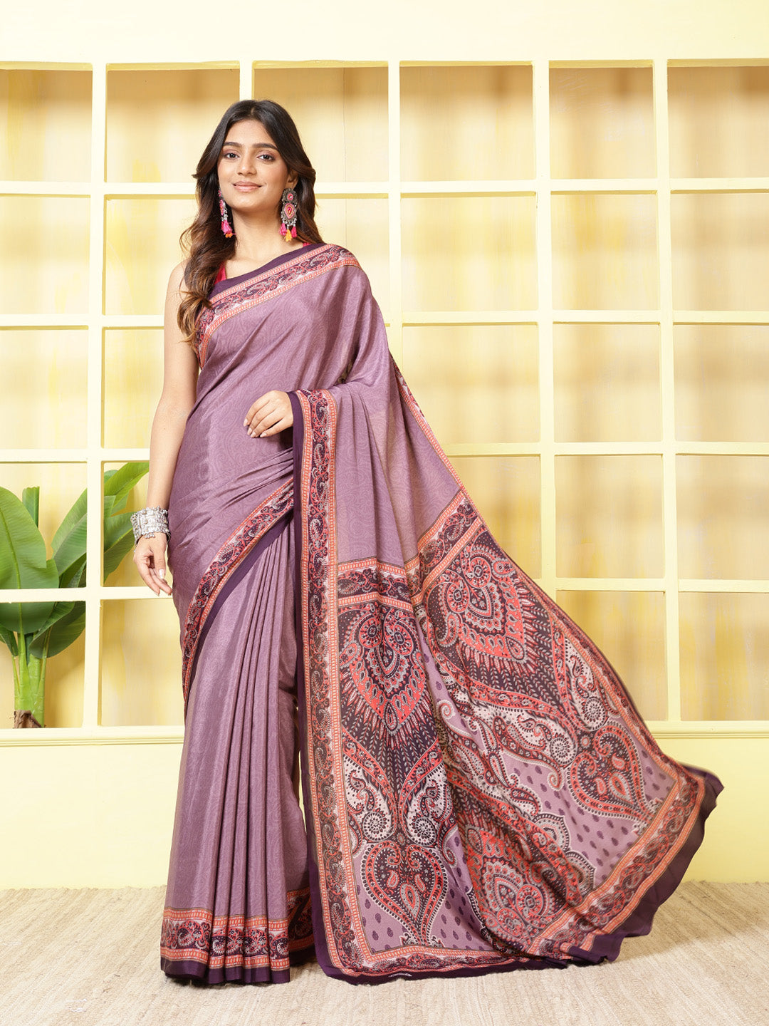 Digital Printed Crepe Saree