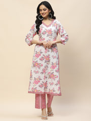 Printed Cotton Kurta Set