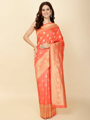 Zari Border Booti Woven Handloom Saree