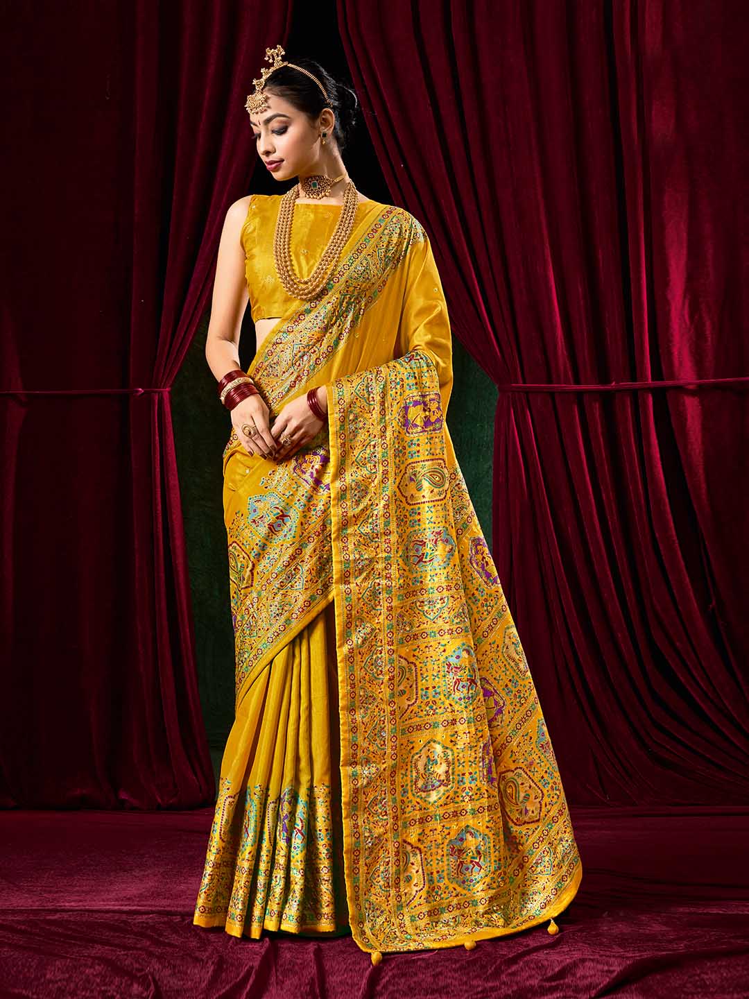 Zari Border Art Silk Saree