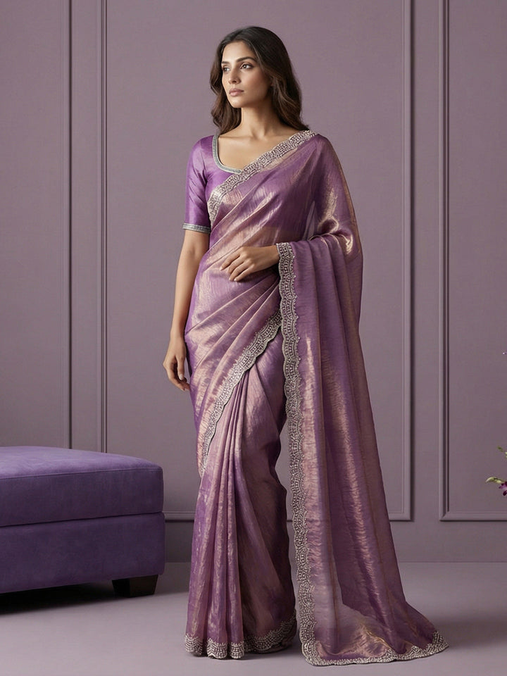 Embroidered Georgette Saree