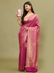 Zari Jaal Woven Handloom Saree