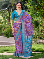 Patola Printed Art Silk Woven Saree