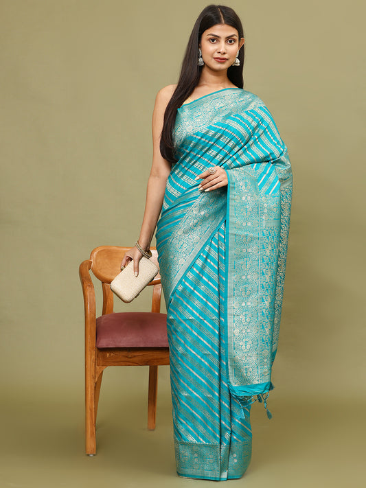 Zari Jaal Woven Handloom Saree