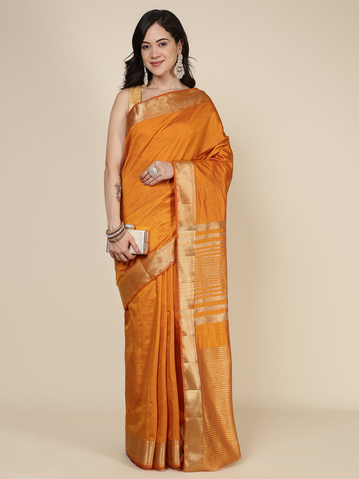 Brocade Zari Jaal Art Silk Woven Saree