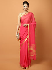 Zari Border Chiffon Woven Saree