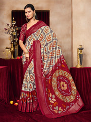 Printed Art Silk Saree