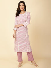 Printed Cotton Kurta Set