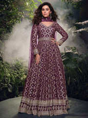 Embroidered Art Silk Suit With Pant & Dupatta