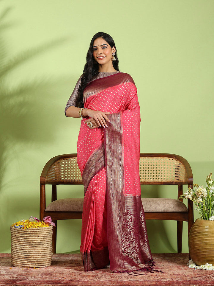 Plain Crepe Saree