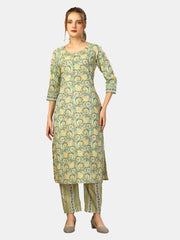 Printed Cotton Kurta Set