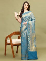 Zari Jaal Woven Art Silk Saree