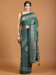 Bandhani Print Art Silk Woven Saree