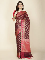 Zari Jaal Woven Cotton Saree