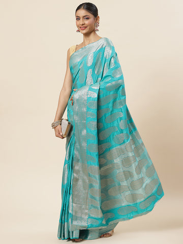 Zari Paisley Woven Handloom Saree