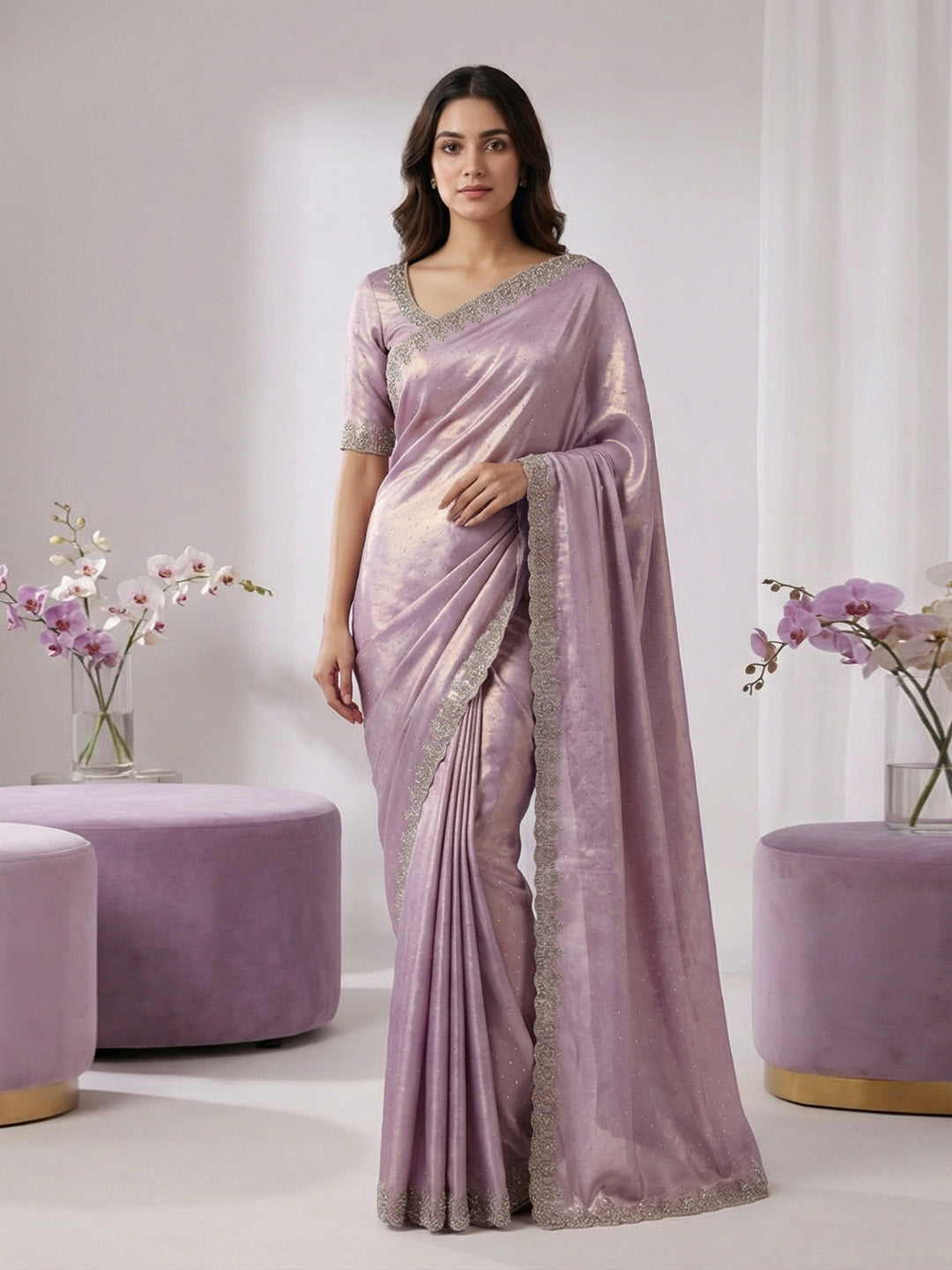Embroidered Georgette Saree