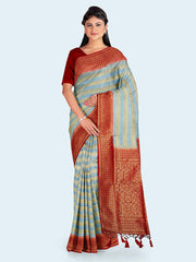 Zari Jaal Woven Art Silk Saree