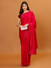 Stone Booti Chinon Woven Saree