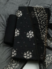 Printed Cotton Blend Unstitched Kurta With Pant & Dupatta