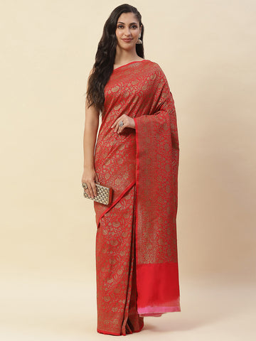 Zari Jaal Woven Banarsi Saree