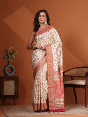 Woven Design Satin Saree