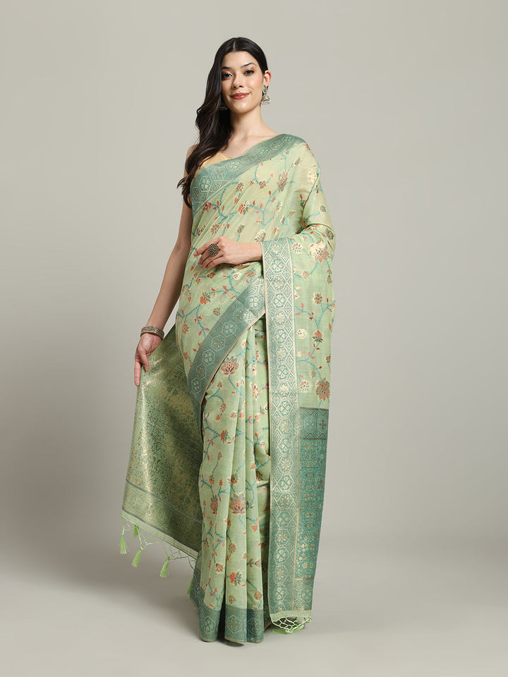 Zari Jaal Art Silk Woven Saree