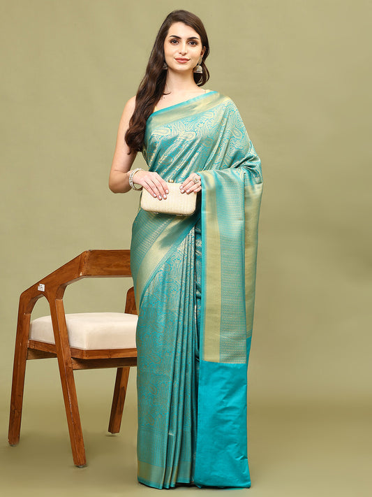 Zari Jaal Brocade Handloom Woven Saree