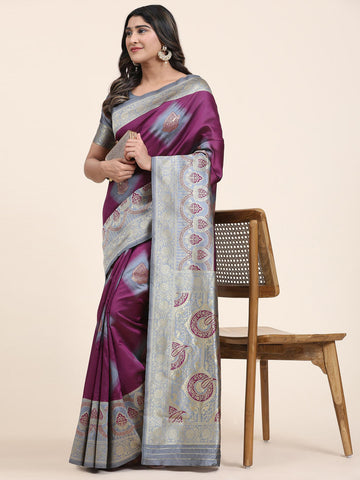 Zari Border Booti Handloom Saree