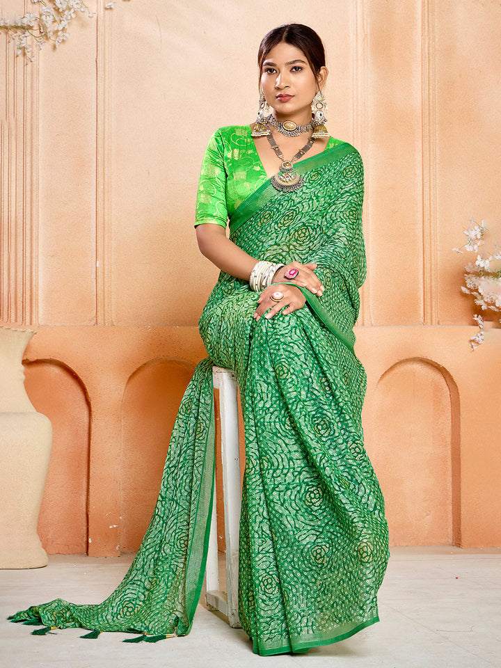 Digital Printed Chiffon Saree