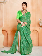 Digital Printed Chiffon Saree