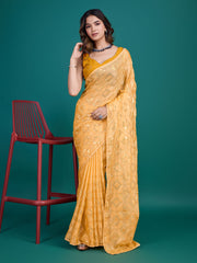 Sequence Embroidery Georgette Saree