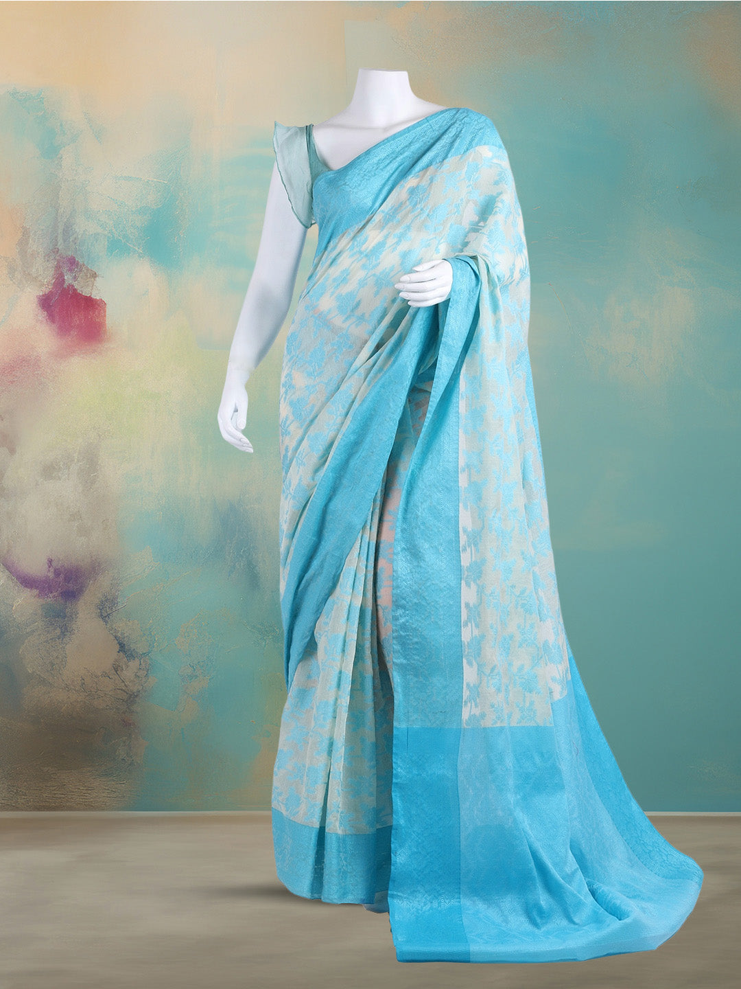 Resham Woven Design Cotton Saree