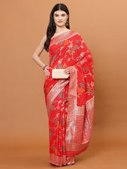 Stone Embroidery Banarasi Woven Saree