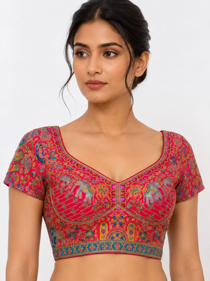 Premium Rani Embroidery Viscose Blouse Piece