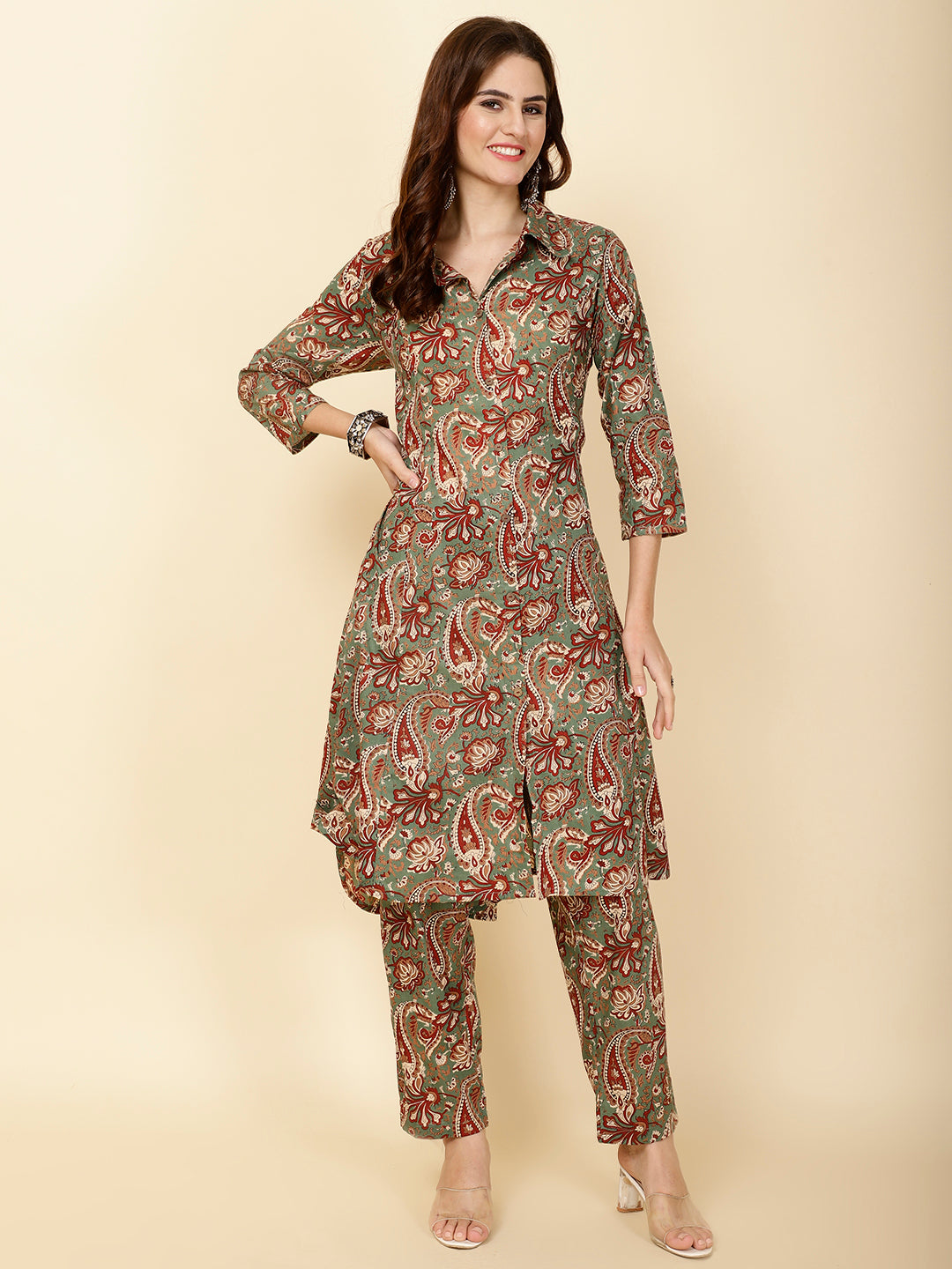 Printed Cotton Kurta Set