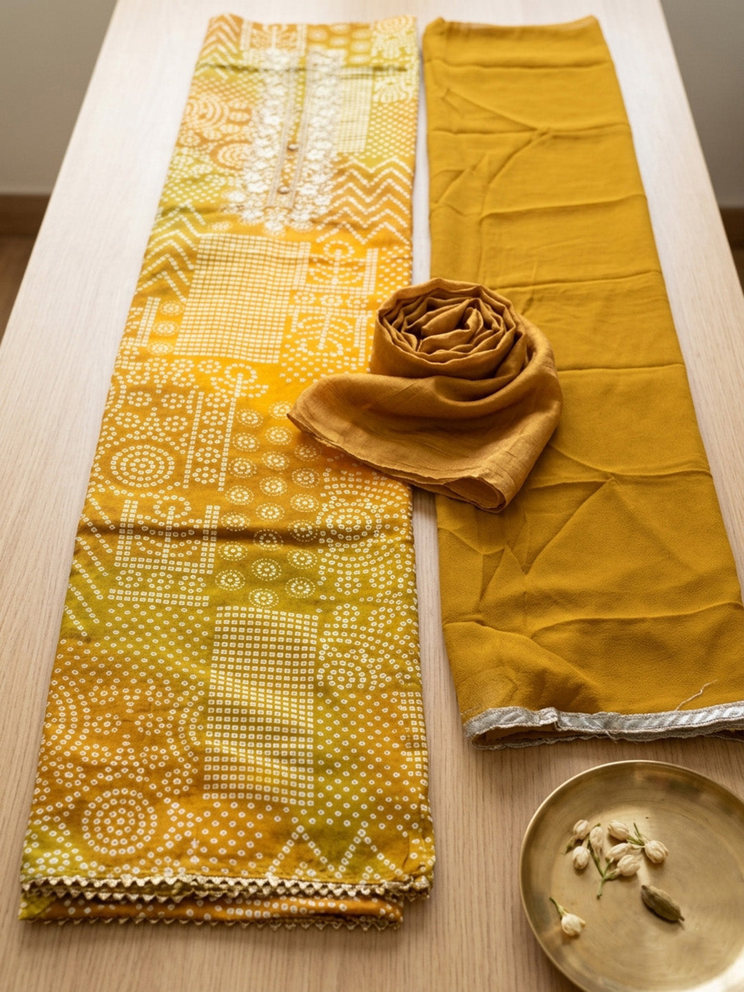 Embroidered Cotton Blend Unstitched Suit With Pant &amp; Dupatta