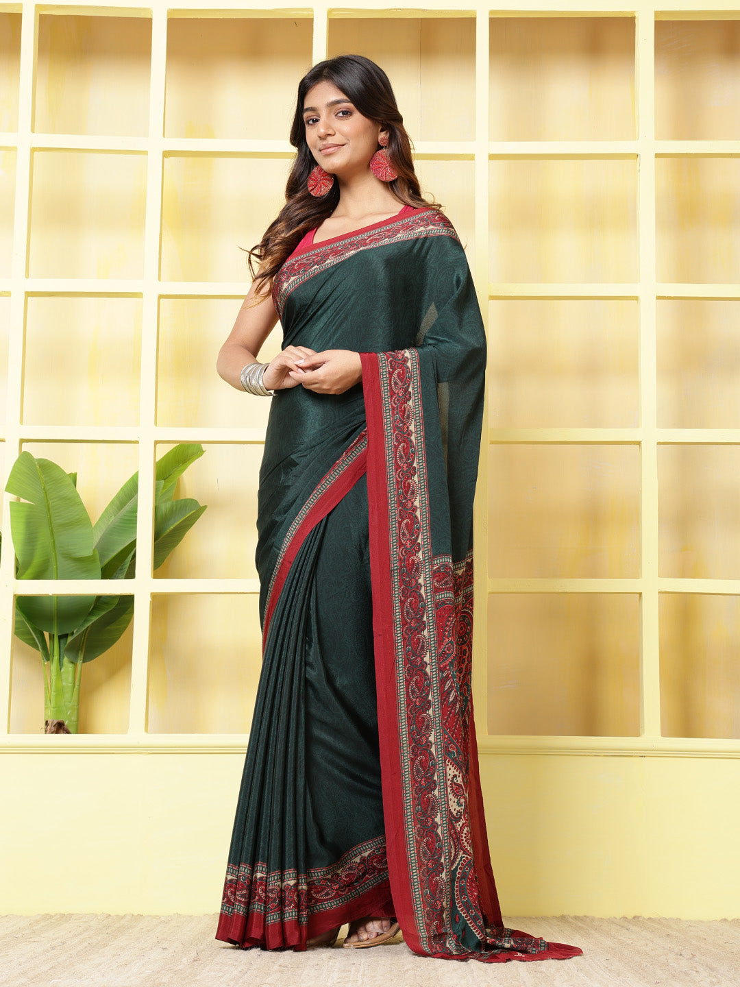 Digital Printed Crepe Saree