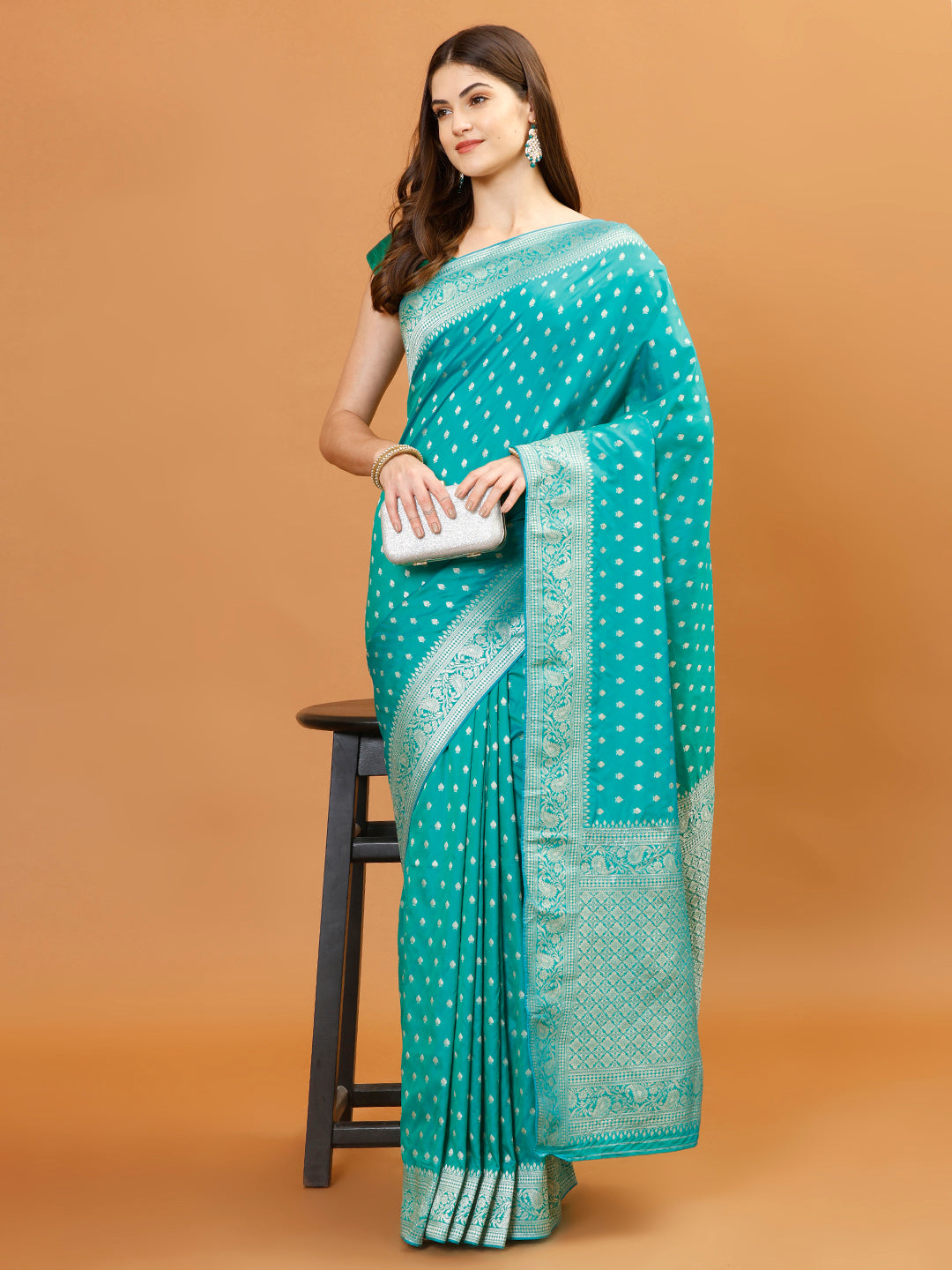Zari Border Banarasi Woven Saree