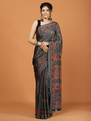 Digital Printed Crepe Woven Saree