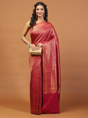 Zari Jaal Brocade Handloom Woven Saree