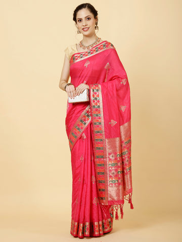 Zari Booti Woven Handloom Saree