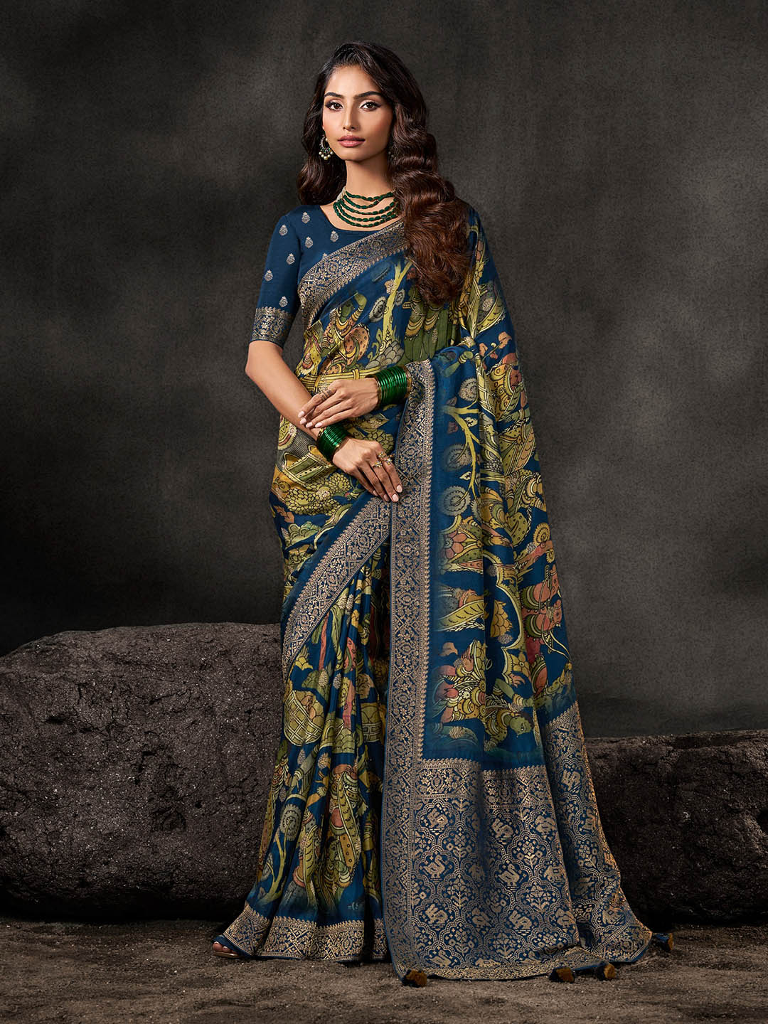 Printed Dola Silk Saree